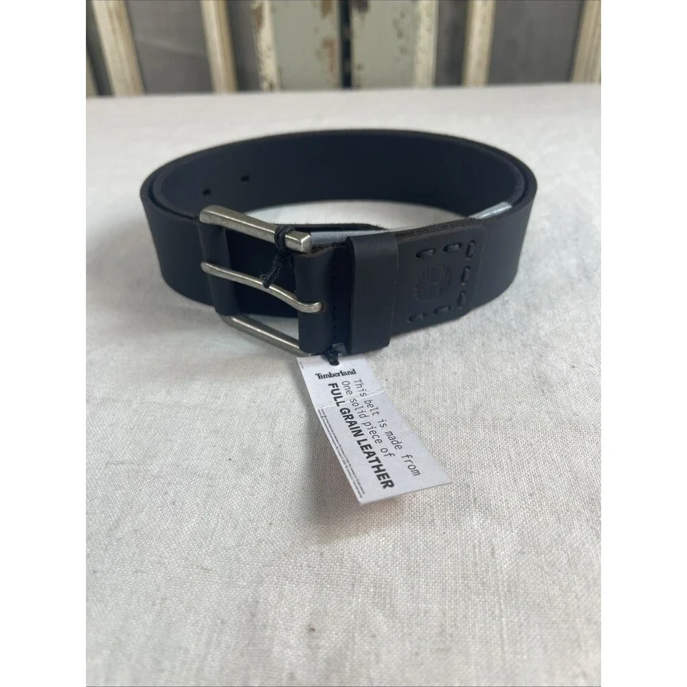 Timberland 40MM Pull Up Jean Belt BLACK Size 32
